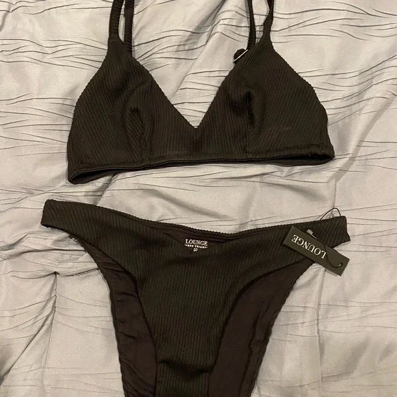 Lounge Ribbed Black Set - Picture 1 of 4